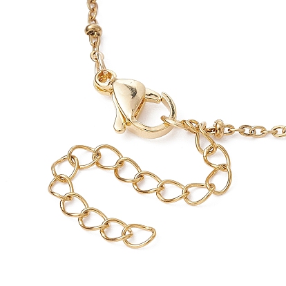 Ожерелья с подвесками в форме многоугольников из окрашенного натурального кварца, с золотыми 304 цепями-сателлитами из нержавеющей стали