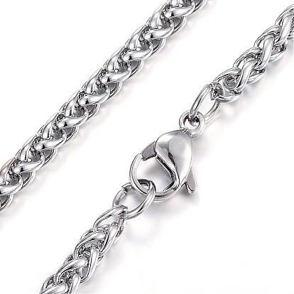 304 Stainless Steel Necklaces, Rope Chain Necklaces
