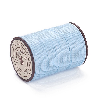 Hilo redondo de hilo de poliéster encerado, cordón de micro macramé, cuerda retorcida, para coser cuero