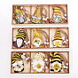 Décorations de pendentif en bois de gnome, avec des perles en bois  , ornements muraux de porte du festival des abeilles