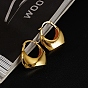 Латунные серьги-кольца в форме мешочка для женщин