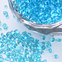 Glass Seed Beads, Dyed, Transparent Colours, For Nail Art Decoration, No Hole/Undrilled, Chip