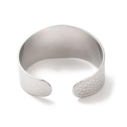 304 текстурированные широкие браслеты-манжеты из нержавеющей стали для женщин