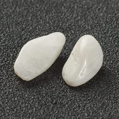 Perles de pierre de lune arc-en-ciel naturelles, pas de trous / non percés, puce