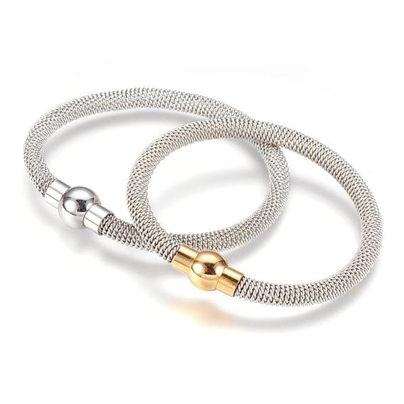 304 Stainless Steel Bracelets, with Magnetic Clasps