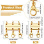 Benecreat 2шт 2 стили 2 и 3 нити сплав магнитные застежки конвертер, застежки для ожерелья, с карабин-лобстерами , прямоугольные