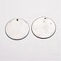 304 Stainless Steel Pendants, Stamping Blank Tag Pendants, Flat Round