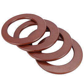 Wooden Flat Round Shape Purse Handle, for Bag Handles Replacement Accessories