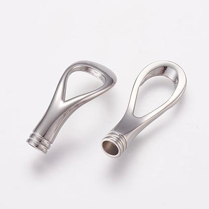 304 Stainless Steel Magnetic Clasps with Glue-in Ends, Ion Plating (IP), Smooth Surface