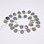 Natural Labradorite Beads Strands, Top Drilled Beads, Faceted