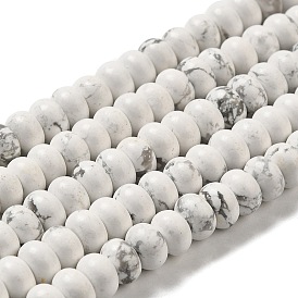 Synthetic Howlite Beads Strands, Rondelle