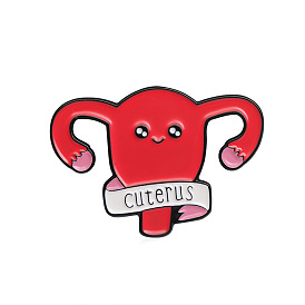 Uterus with Word Enamel Pin, Alloy Feminism Badge for Backpack Clothes