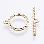 Corchetes de la palanca de latón, anillo, larga duración plateado, real 18 k chapado en oro, sin níquel, anillo