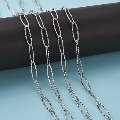 304 cadenas de cable de acero inoxidable, textrued, soldada, la cadena de decoración, anillo ovalado, 6 mm
