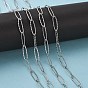 304 кабельные цепи из нержавеющей стали, текстурированный, пайки, декоративные цепи, овальное кольцо, 6 мм