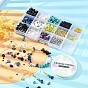 DIY Gemstone Earring Bracelet Making Kit, Including Natural & Synthetic Mixed Stone Chips & Glass Seed Beads, Iron Earring Hooks, Elastic Thread