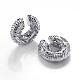 Stainless Steel Ring Cuff Earrings, Non Piercing Earrings