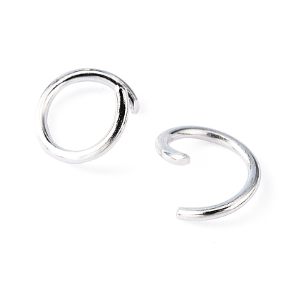 Железные соединительные колечки, открыть, серебряный цвет гальваническим, одно кольцо