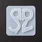 Key Shape DIY Pendant Silicone Molds, Dook Hook Resin Casting Molds, for No Touch Door Opener Making