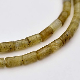 Perles colonne labradorite naturelle brins, 4x2mm, Trou: 0.5mm, Environ 98 pcs/chapelet, 15.7 pouce