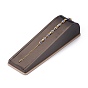 Wooden Clovered with PU Leather Bracelet Displays Stand, with Sponge and Paper Card, Rectangle
