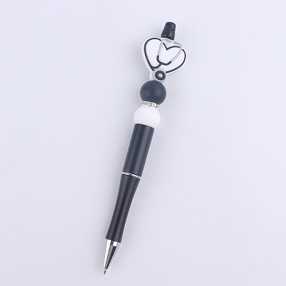 Пластиковая шариковая ручка медицинской тематики, бисерная ручка, для индивидуальной ручки своими руками, сердце со стетоскопом