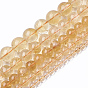 Citrine naturelle chapelets de perles, ronde