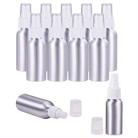 PandaHall Elite Refillable Aluminum Bottles, Salon Hairdresser Sprayer, Water Spray Bottle, Platinum