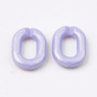 Opaque Acrylic Linking Rings, Quick Link Connectors, For Jewelry Cable Chains Making, Oval