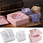 DIY Square Candle Holder Silicone Molds, Resin Plaster Cement Casting Molds