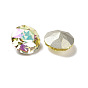 Glass Rhinestone Cabochons, Pointed Back & Back Plated, Flat Round