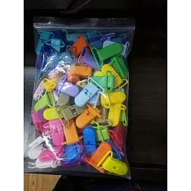80Pcs 20 Colors Eco-Friendly Plastic Baby Pacifier Holder Clip