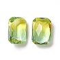 Faceted K9 Glass Rhinestone Cabochons, Pointed Back, Rectangle Octagon