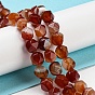 Natural Red Agate Beads Strands, Faceted, Polygon