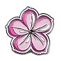 Pink Series Enamel Pin, Platinum Zinc Alloy Brooch for Women, Butterfly/Flower/Cherry