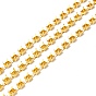 50M Rectangle Brass Rhinestone Claw Setting Chains