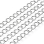 304 Stainless Steel Curb Chains, Unwelded, with Spool