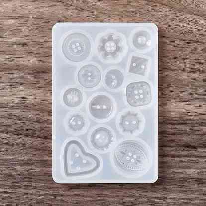 Moldes de silicona para botones diy, moldes de resina, para la fabricación artesanal de resina uv y resina epoxi, formas mixtas