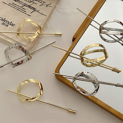 Minimalist Geometric Hair Clip for Women, Metal Hairpin with Versatile Design