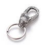 304 inoxydable clés anneaux brisés de l'acier, conclusions de fermoir porte-clés, leopard