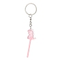 Resin Bear/Dinosaur Lollipop Pendant Keychain, with Iron Keychain Ring