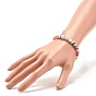 Love Word Acrylic Beads Stretch Bracelet, Handmade Polymer Clay Heishi Beads Surfering Bracelet for Girl Women