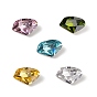 Cubic Zirconia Cabochons, Pointed Back & Back Plated, Triangle