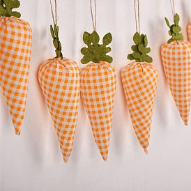 Décoration suspendue de carottes en tissu de Pâques, pour la décoration murale de la maison
