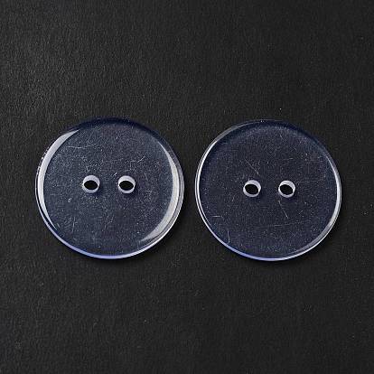 Lucid Round 2-hole Shirt Button, Resin Button