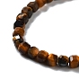 Natural Yellow Tiger Eye Beads Strands, Faceted, Cube