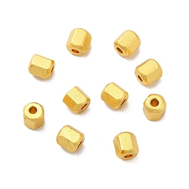 Rack Plating Brass Beads, Long-Lasting Plated, Hexagon