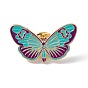 Pin de esmalte de mariposa, broche de aleación de oro claro para ropa de mochila