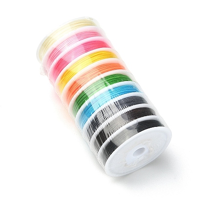 10 Rolls 10 Colors Nylon Beading Thread, Chinese Knot Cord, for Bracelet Making