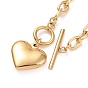 304 ожерелье из нержавеющей стали с застежкой-сердечком для женщин